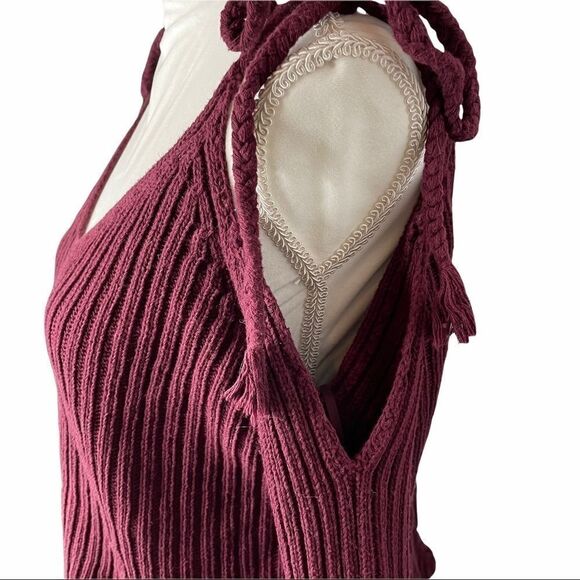 Torn By Ronny Kobo Cold Shoulder Tie Sweater w/Bell Sleeves - Small - Picture 3 of 8